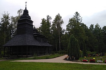 kostel přestěhovaný z Podkarpatské Rusi