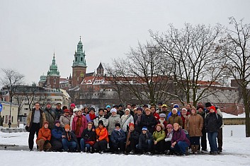 Společné foto v Krakově pod Wawelem