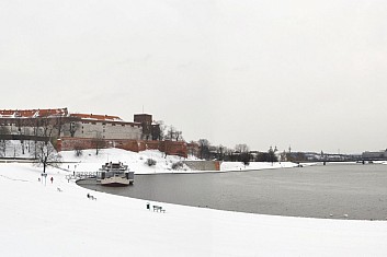 Královský hrad Wawel na břehu Visly