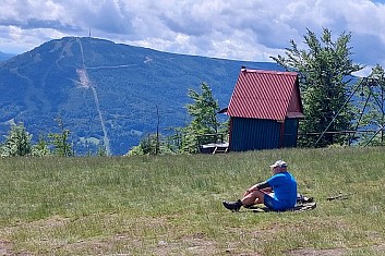 výhled na lyžarské středisko Szczyrk